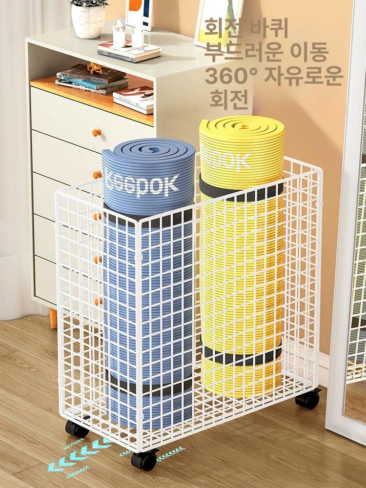 철제 요가매트정리대 가정용 필라테스 거치대 보관대 보관선반 바퀴 폼롤러정리대 - 상세 이미지 5