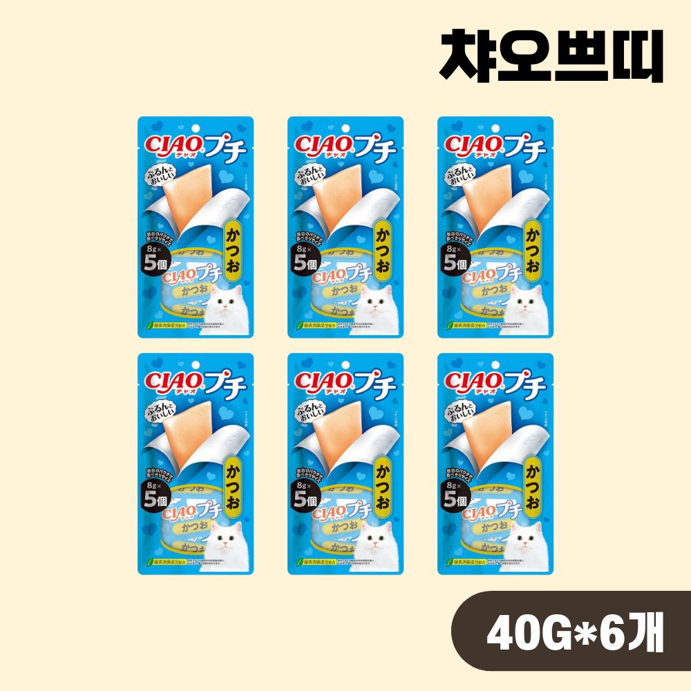 [최신생산] 이나바 챠오쁘띠 TSC-152 가다랑어, 40g, 6개 - 상품 이미지