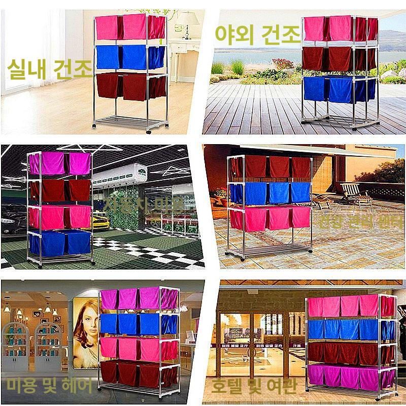 대형 건조대 행거 이동식 이불빨래 발코니 실내 업소용 베란다 파이프 펜션 선반 세탁 - 상세 이미지 2