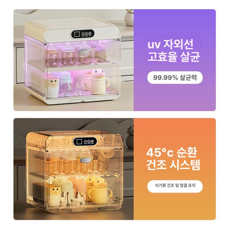가정용 탕비실 컵살균기 미니컵 자외선 홈카페 업소용 탁상용 미니살균기 컵소독기 - 상세 이미지 2