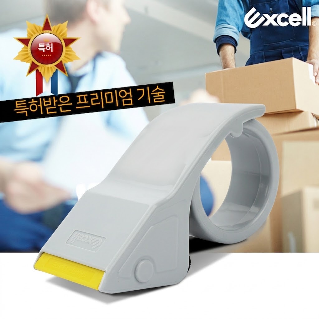 Excell 엑셀 프리미엄 박스 테이프 커터기 그레이 - 상품 이미지