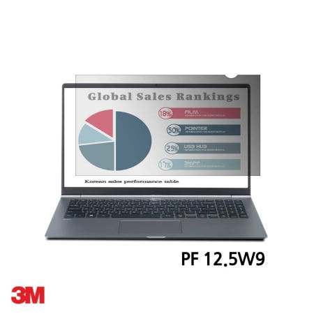 3M 3M PF 12.5W9 노트북 블랙 정보 보안필름 277x156