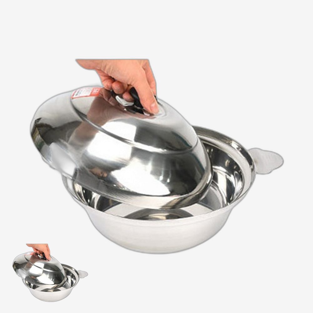해물칼국수 국물요리 전골냄비 대용량 캠핑요리 칼국수냄비 스텐 조리용 - 상품 이미지