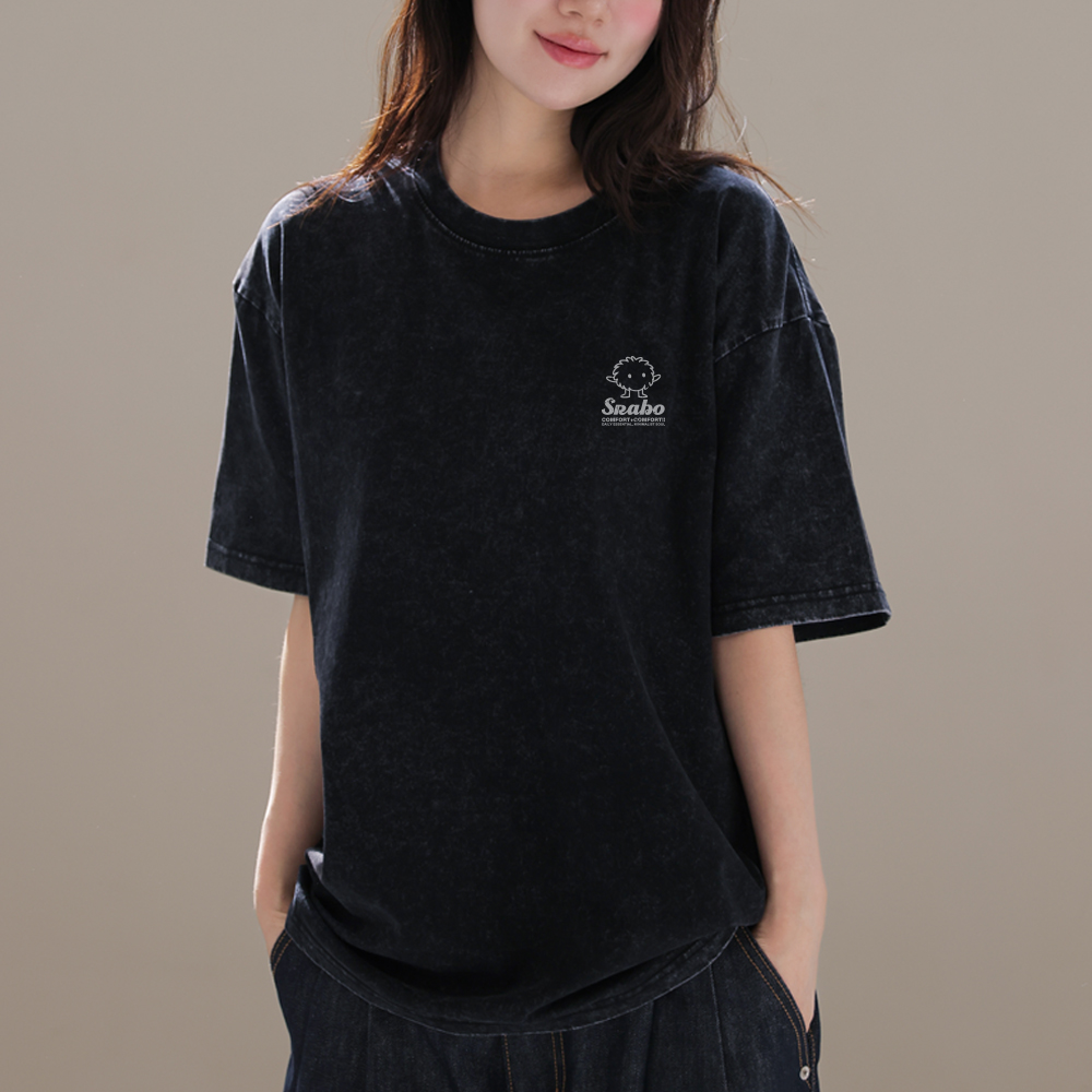 스라보 CCOM 그래픽 피그먼트 반팔 빅사이즈 티셔츠 5XL - 상세 이미지 3