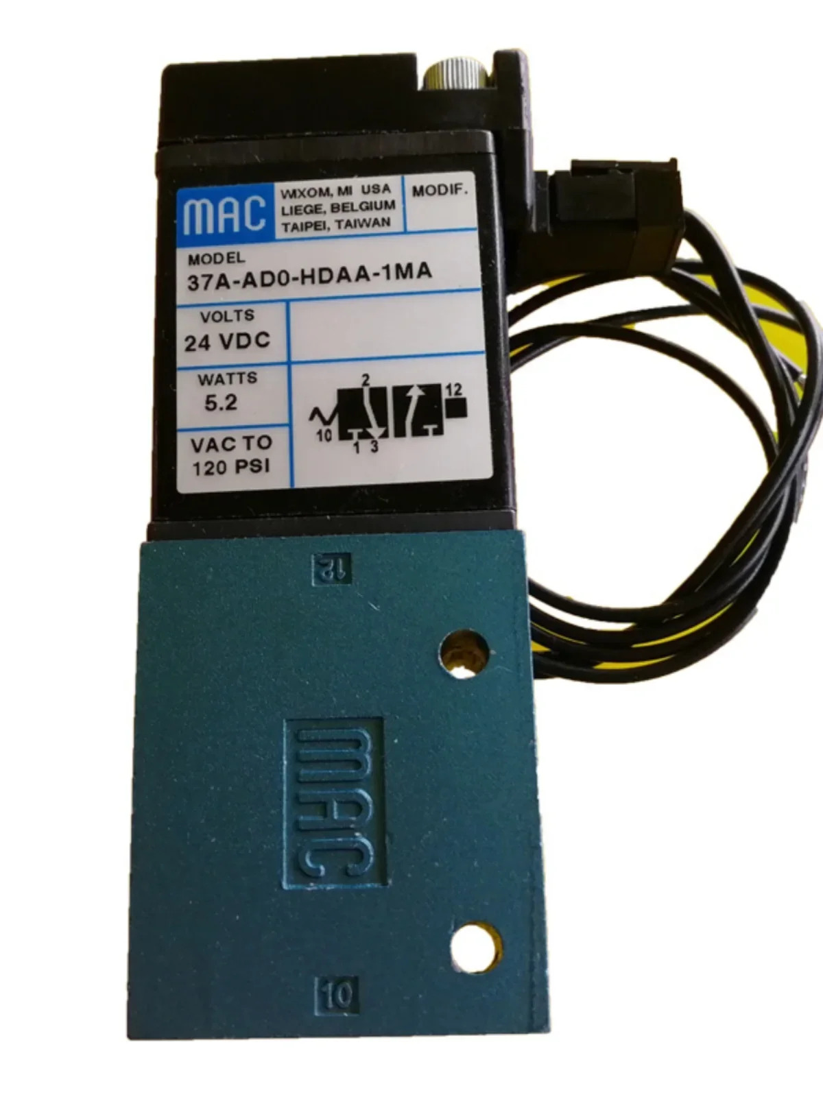 2025.4 미국 MAC 솔레노이드 밸브 37A-AD0-HDAA-1MA 포장 1BA