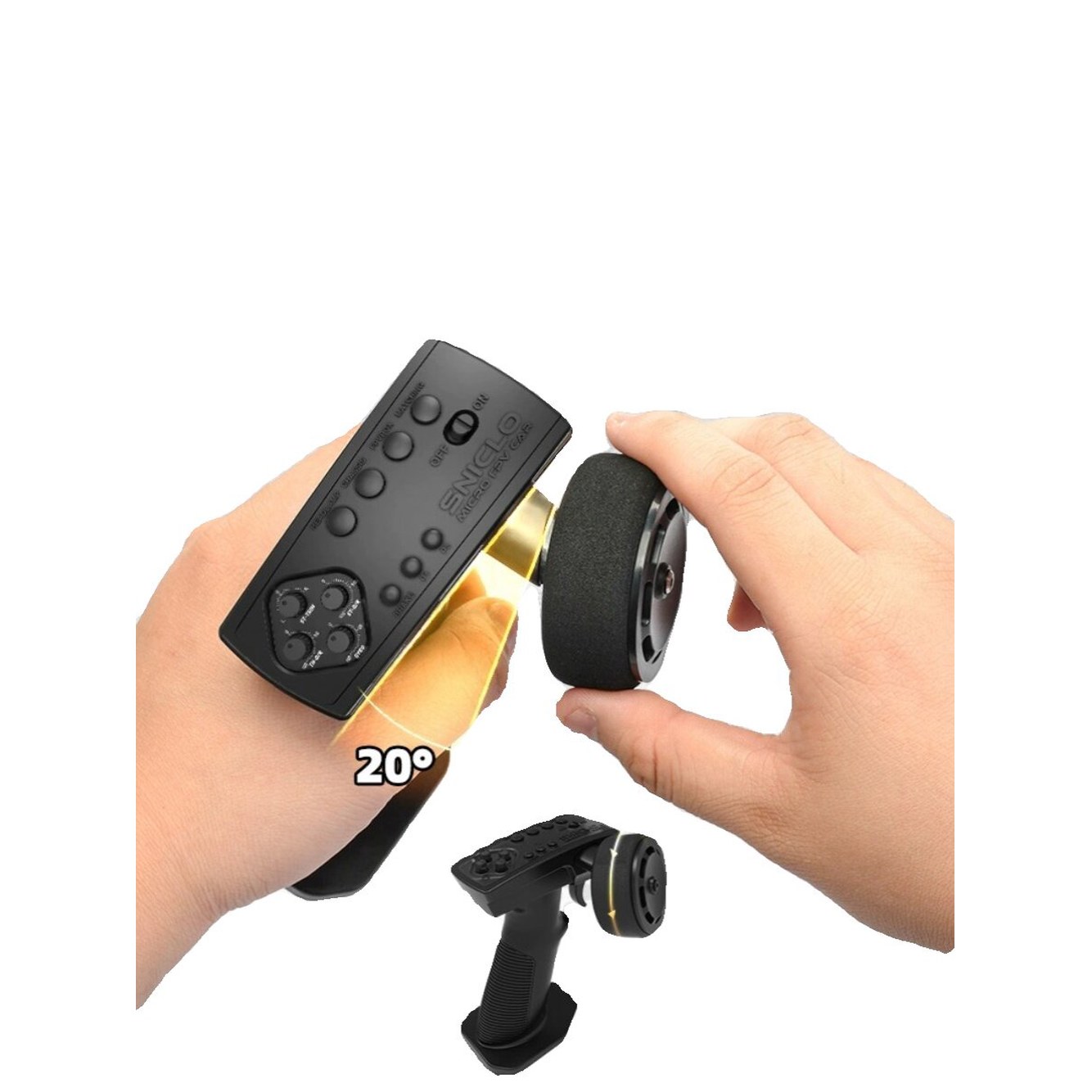 초미니 리모컨 RC카 SNICLO 블랙 원격 차 X43 단독 VR 9CM 8031 무선조종 RTR 자동차 단독 리모컨 - 상세 이미지 2