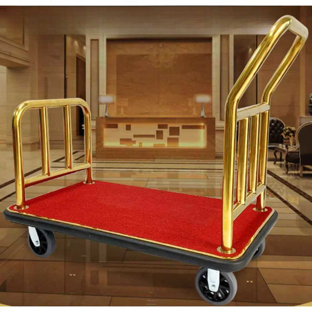 1 블랙 카펫 수화물 호텔로비카트 6인치 플랫 운송 휠 밴 공항 금색 1 밴 6인치 블랙 휠 블랙 카펫 - 상세 이미지 2