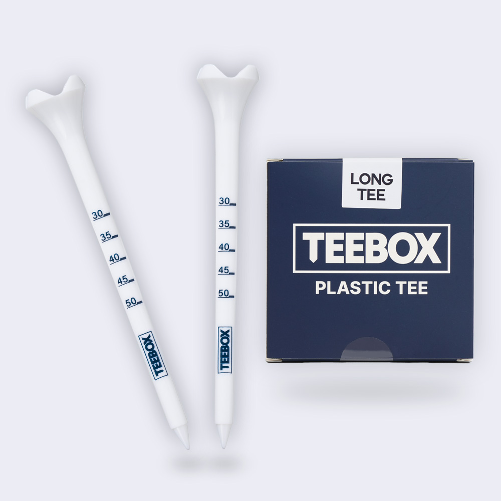 TEEBOX 플라스틱 30개입 숫자 눈금 표시 잘부러지지않는 골프티 화이트 - 상세 이미지 3