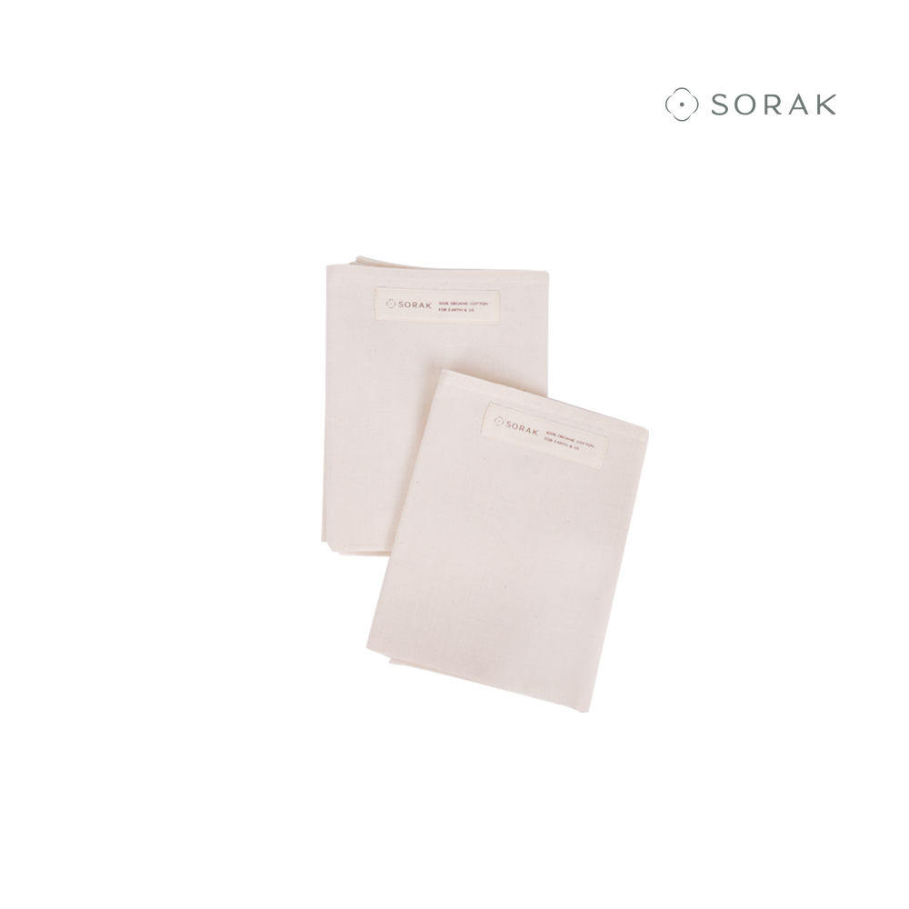 소락 SORAK 오가닉 코튼 유기농 순면 소창 페이스 타월 35x40cm(1매)
