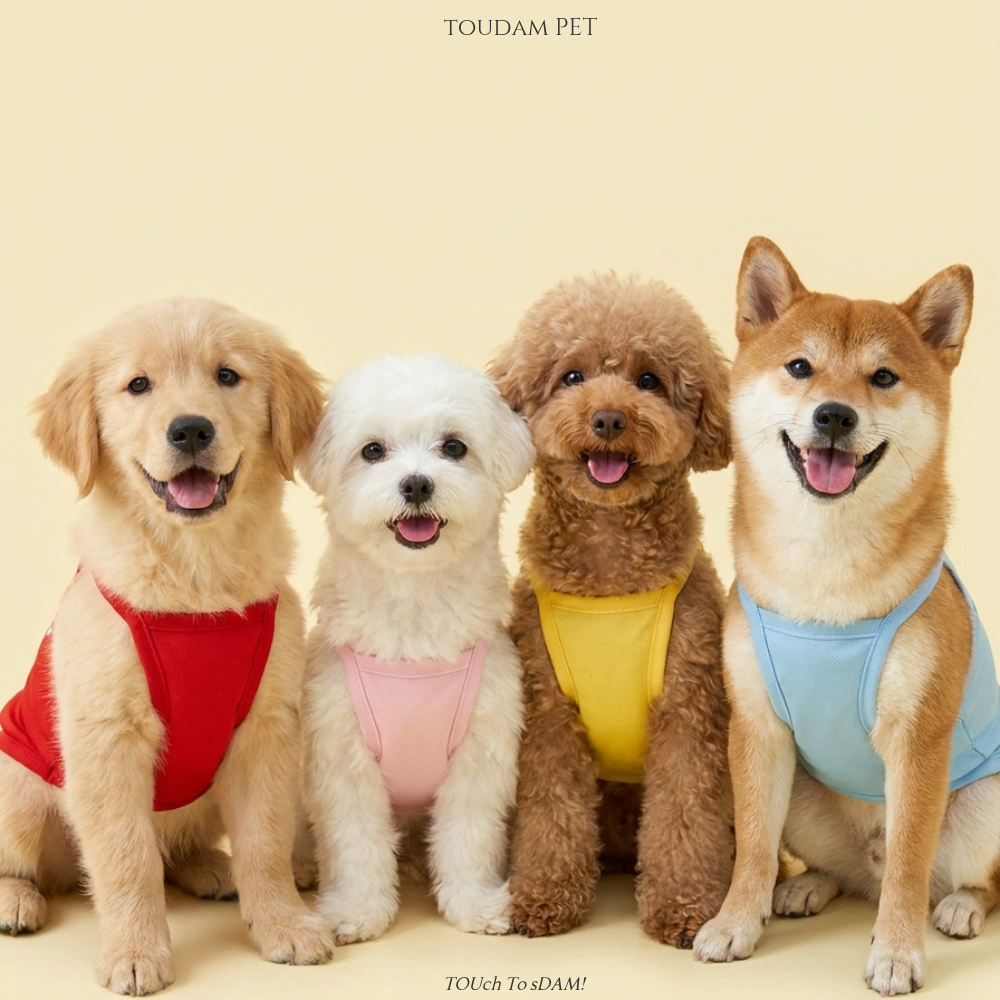뚜담펫 강아지쿨티 강아지 기능성 쿨링옷 쿨나시 쿨조끼 이미지 7