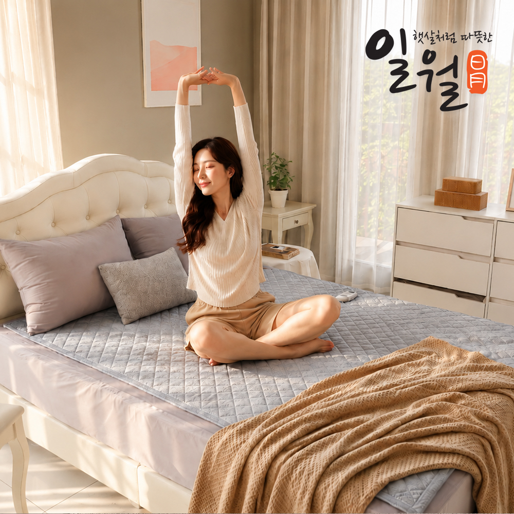 2025년형 일월 전기매트 텐셀그레이 워셔블 탄소 카본매트 전기요 싱글 - 상세 이미지 5