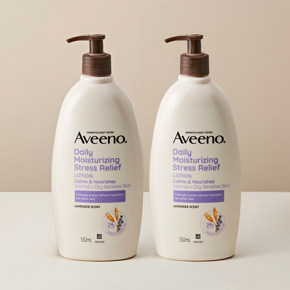 아비노 고보습 민감피부 진정 바디로션 스트레스릴리프(라벤더향), 354ml, 2개 상품 이미지