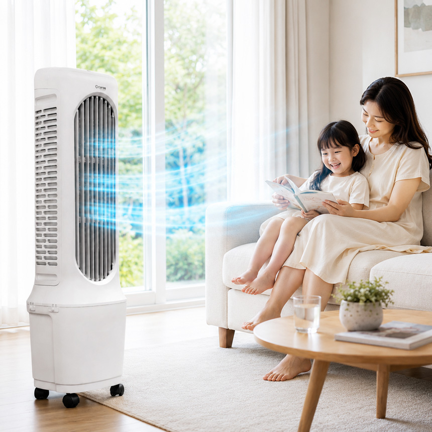 가정용 타워형 이동식냉풍기 저전력 원룸 아파트 작은방 에어쿨러 아기방 자녀방 대용량 냉풍기 - 상품 이미지