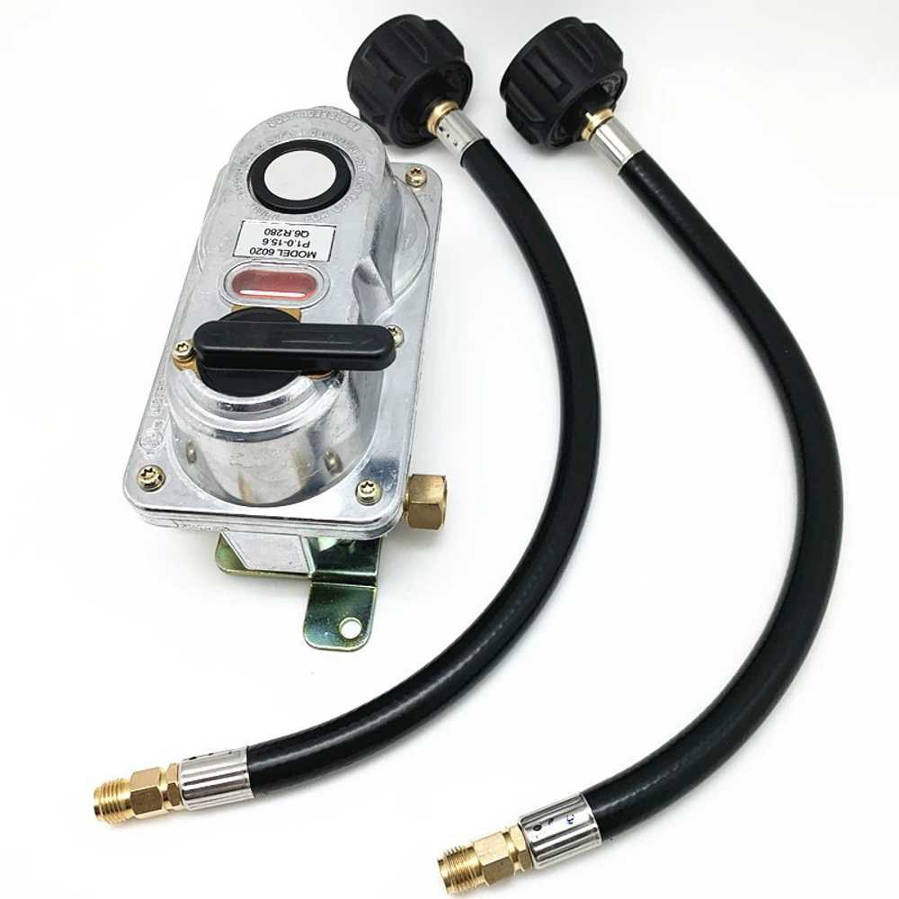 가스압력 벨브 듀얼 가스 아메리칸 LPG 카라반 호스형 AC220V 레귤레이터 캠핑 절체기 캐러밴 알루미늄 2인치 아메리칸 듀얼 가스 레귤레이터 - 상품 이미지