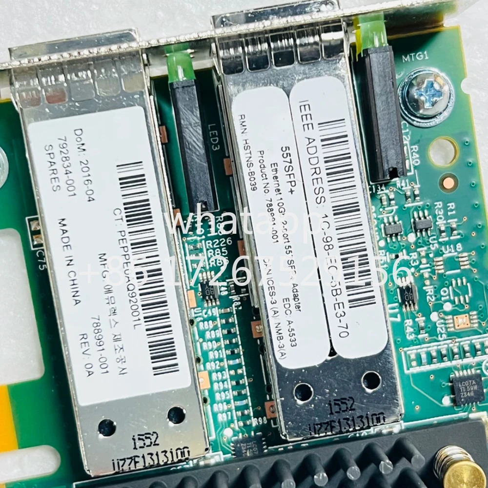 788995 -B21 792834 -001 788991 hp호환 듀얼 포트 10기가비트 카드557SFP 10GB