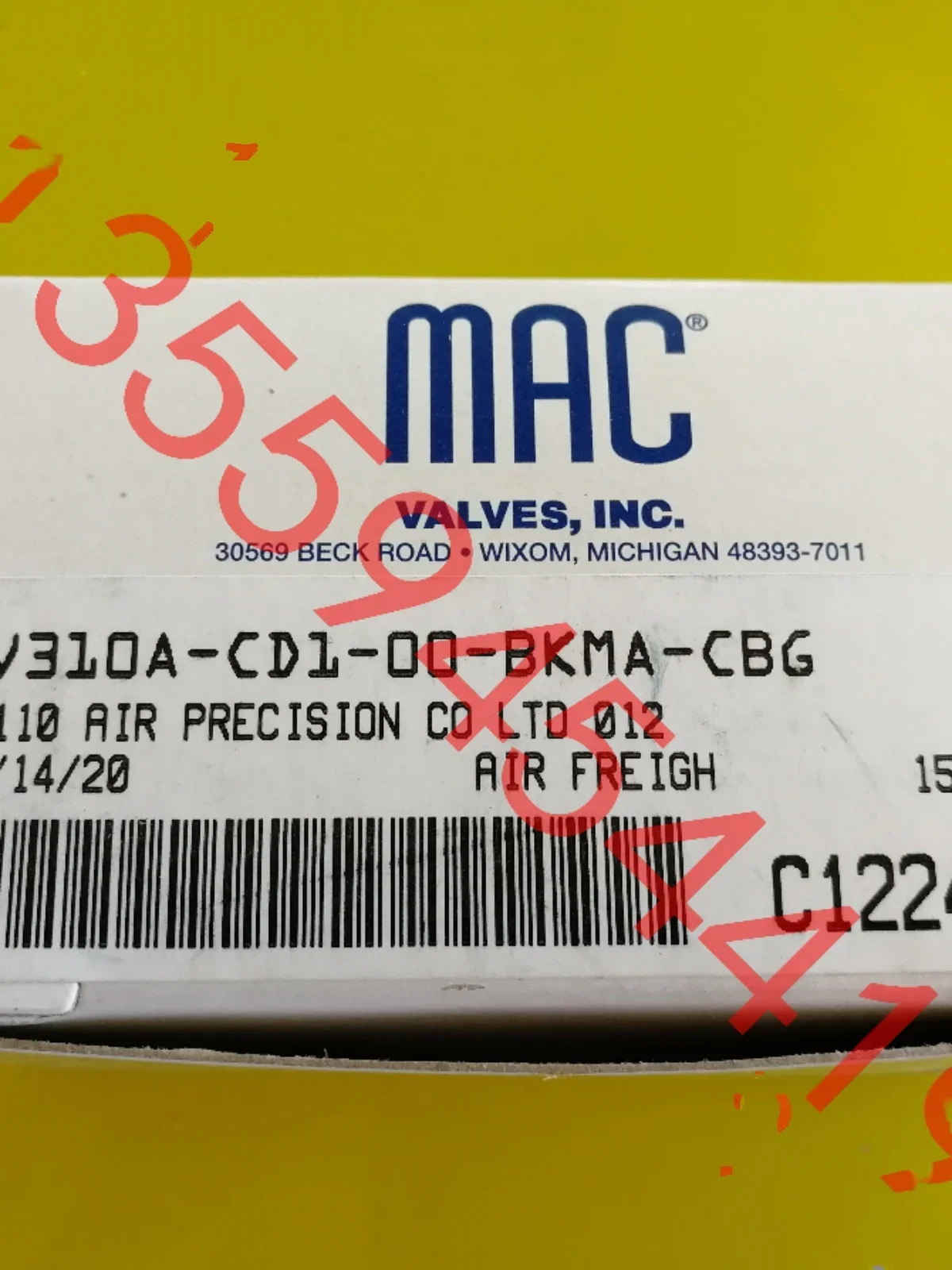 2025.4 미국 MAC 솔레노이드 밸브 BV310A-CD1-00-BKMA-CBG 포장 오리지널 교섭 8470