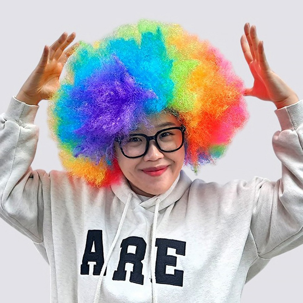 볼륨헤어파티용폭탄가발 풍성머리할로윈뽀글이가발 인싸템이벤트연출 - 상품 이미지