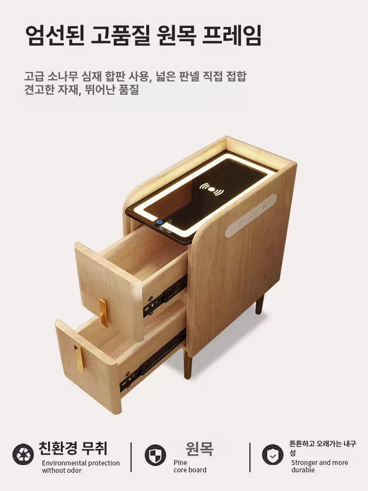 침대옆 서랍장 사이드테이블 침대미니협탁 수납 침대협탁 모던 인테리어 틈새협탁 - 상세 이미지 2