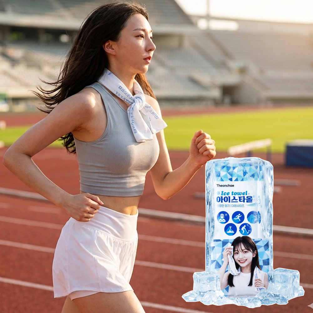 아이스 타올 10매입 쿨 타월 특대형 사이즈 넥벤드 넥쿨러 쿨링 아이스 땀 수건 상품 이미지