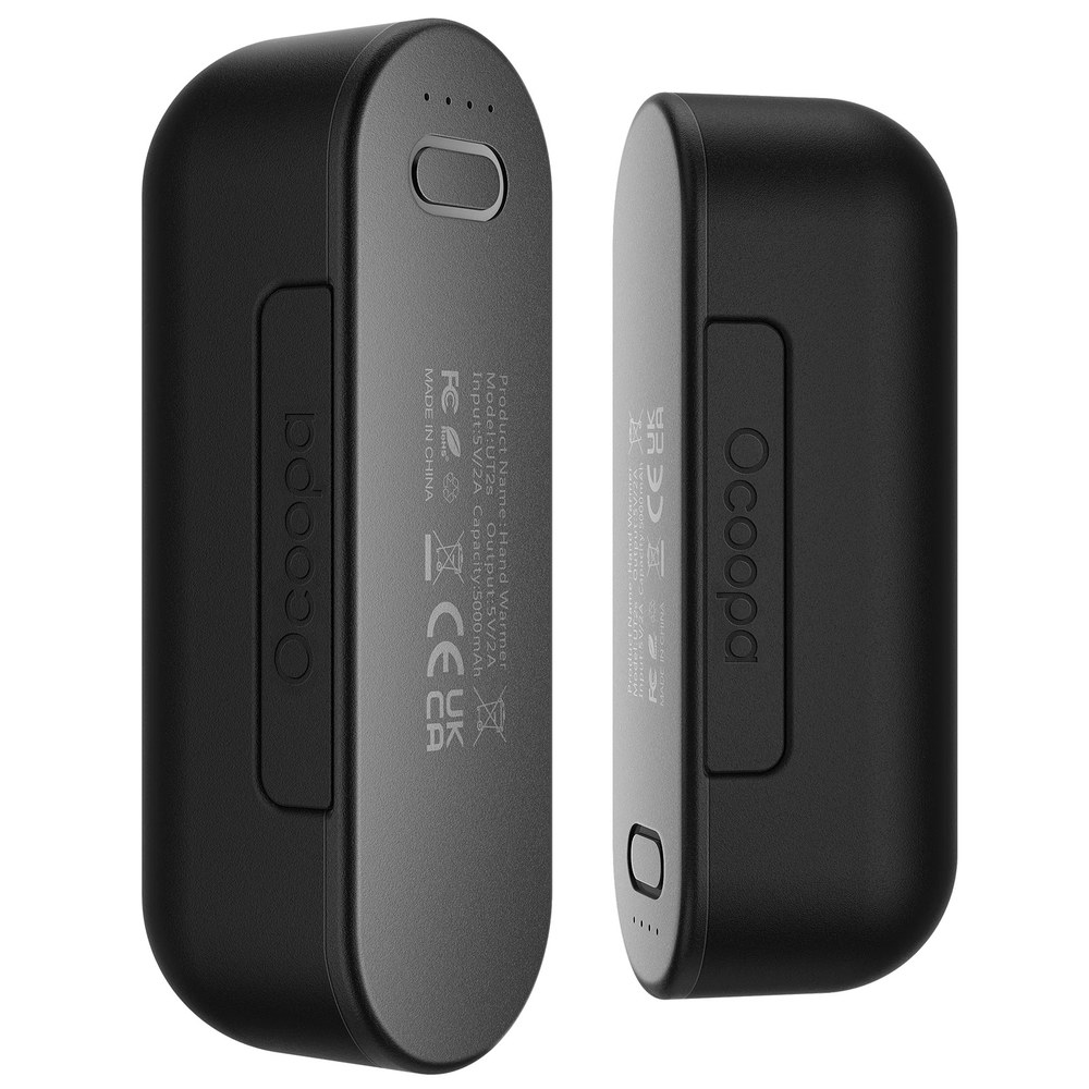 겨울 충전식 블랙 마그네틱 보온 OCOOPA 휴대용 10000mAh USBC 전기 이중 15일 UT3 10000mAh 블랙 - 상품 이미지