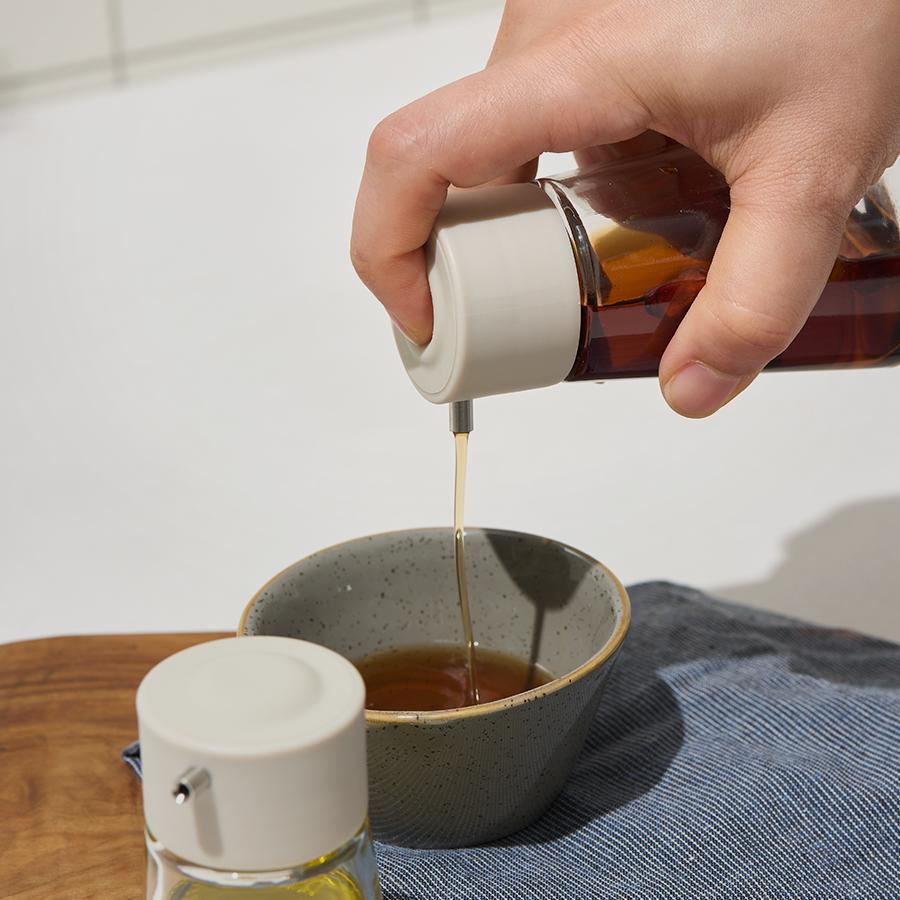 버튼 간장병 실리콘 원터치 노즐 소스병 110ml 2조 세트 이미지 6