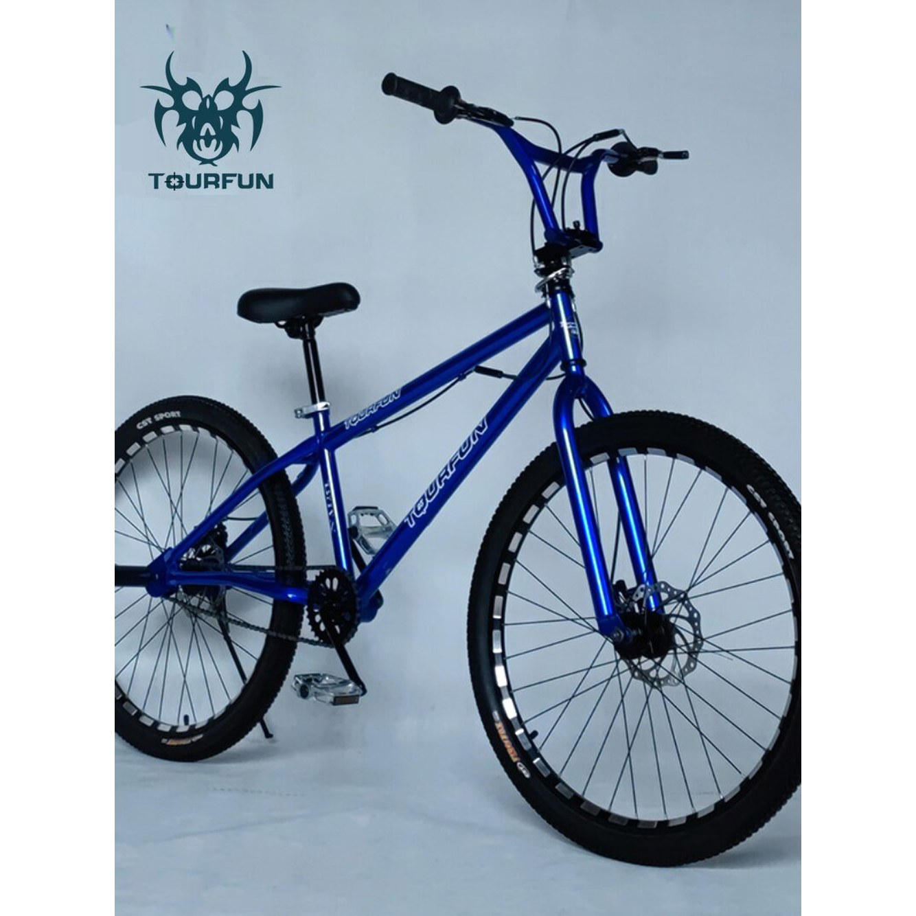 초보용 스턴트 등학생 고탄소강 26인치 자전거 트랙 흰색 퍼포먼스 BMX 스포츠 부드러움 흰색 - 상세 이미지 2