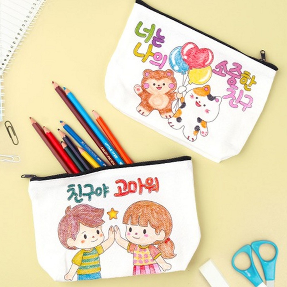 초등바느질만들기용파우치만들기 친구선물실습용바느질파우치 소근육활동체험용 - 상품 이미지