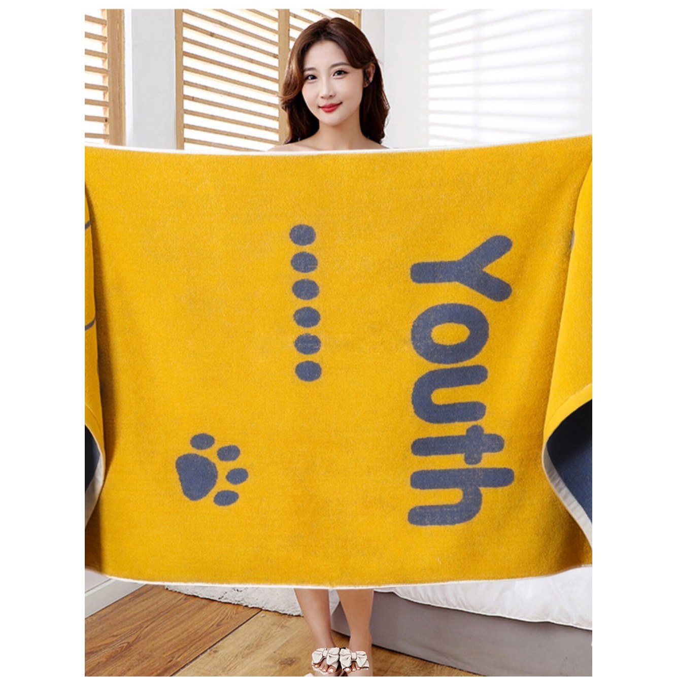 사우나 목욕 그레이 시트 빅사이즈목욕가운 다용도 방수 휴대용 증가 패밀리 70x140cm 초대형 몽롱 빅사이즈 몽롱 패밀리 그레이 70x140cm - 상세 이미지 2