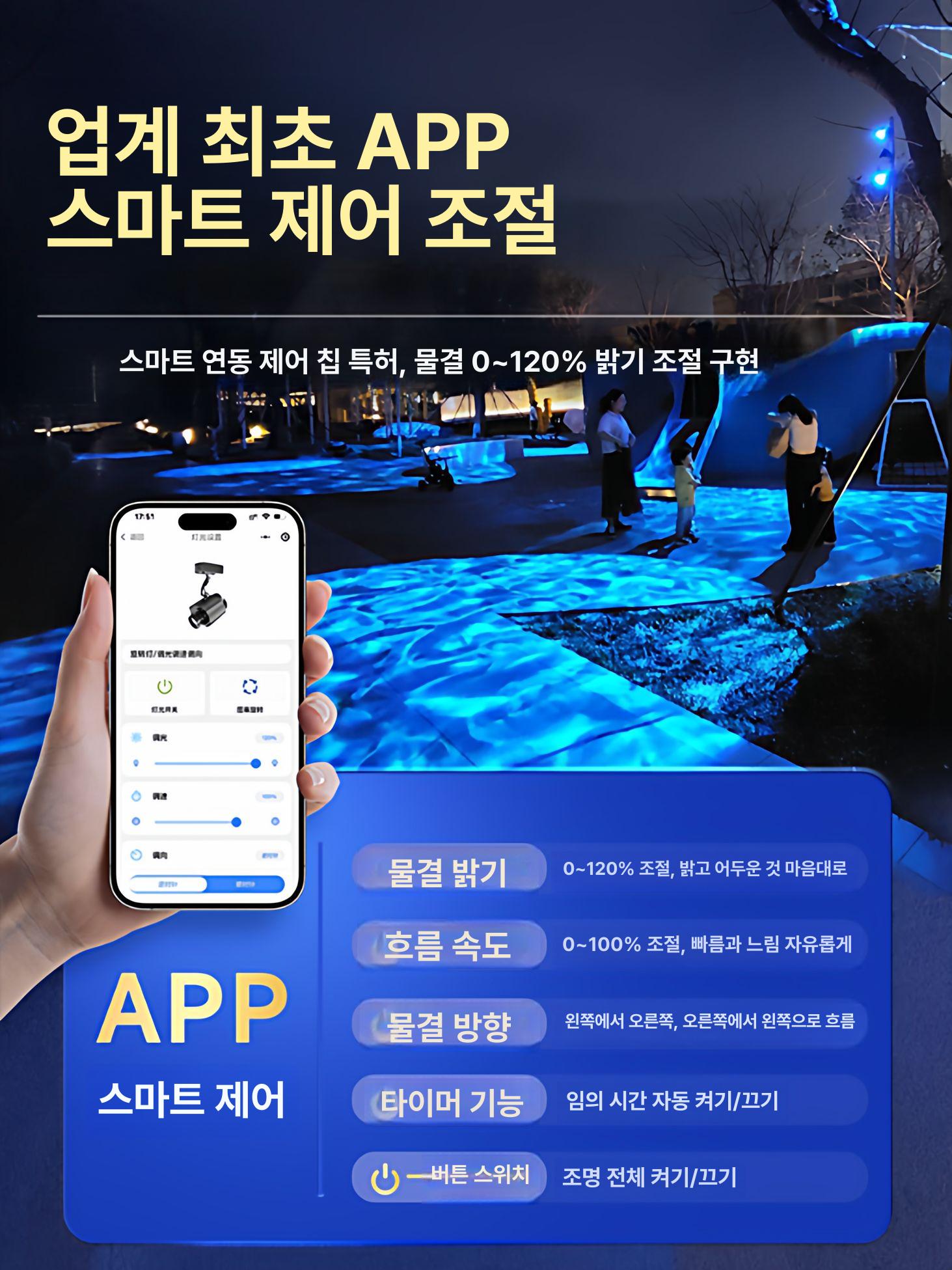 우주 물결조명 분위기 파도 실내 라이트 인테리어조명 바다무드등 선셋 오로라무드등 - 상세 이미지 2