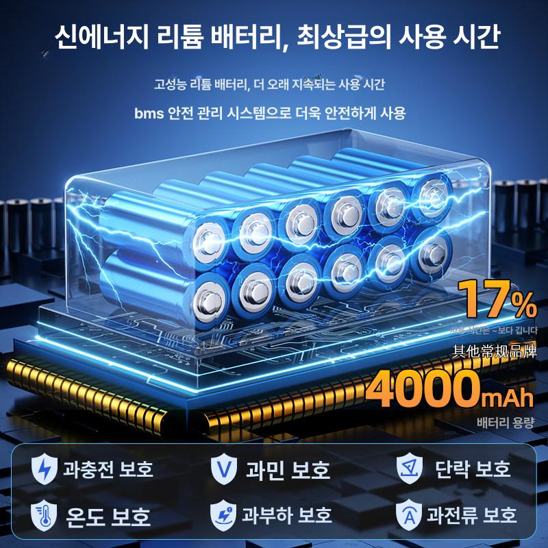 충전식 세차기 무선고압세척기 청소용 본체 세차용 가정용 다용도 호스 물분사기 - 상세 이미지 4