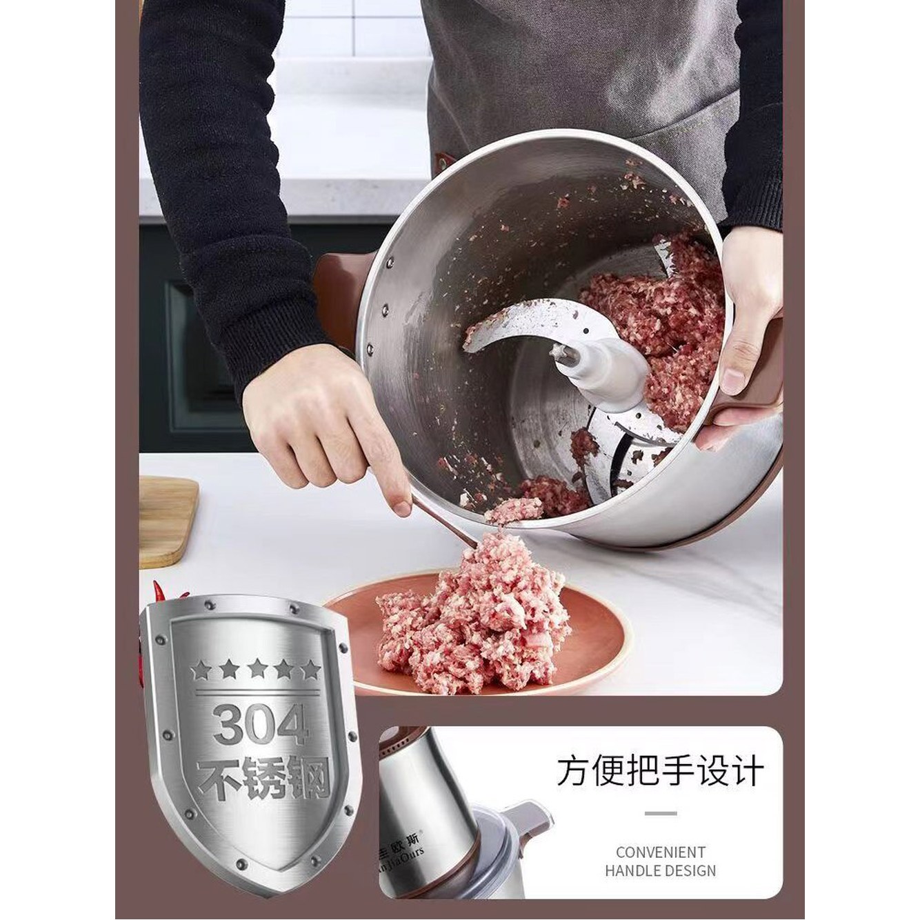 5L 야채 분쇄기 2세트 다지기 업소용 800W 슬라이서 다짐기 순동모터 고추 마늘 1 평생 5리터 800와트 순동 1세트 나이프 - 상세 이미지 3