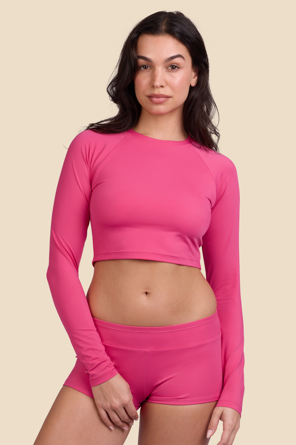 졸린 래쉬가드 Moana Long Sleeve Cropped Berry - 상세 이미지 3