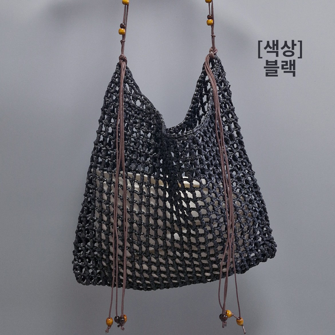 여성 여름 빅백 크로스백 네트백 그물백 네트 그물 여자 가방 비치백 휴양지 비치 - 상세 이미지 3