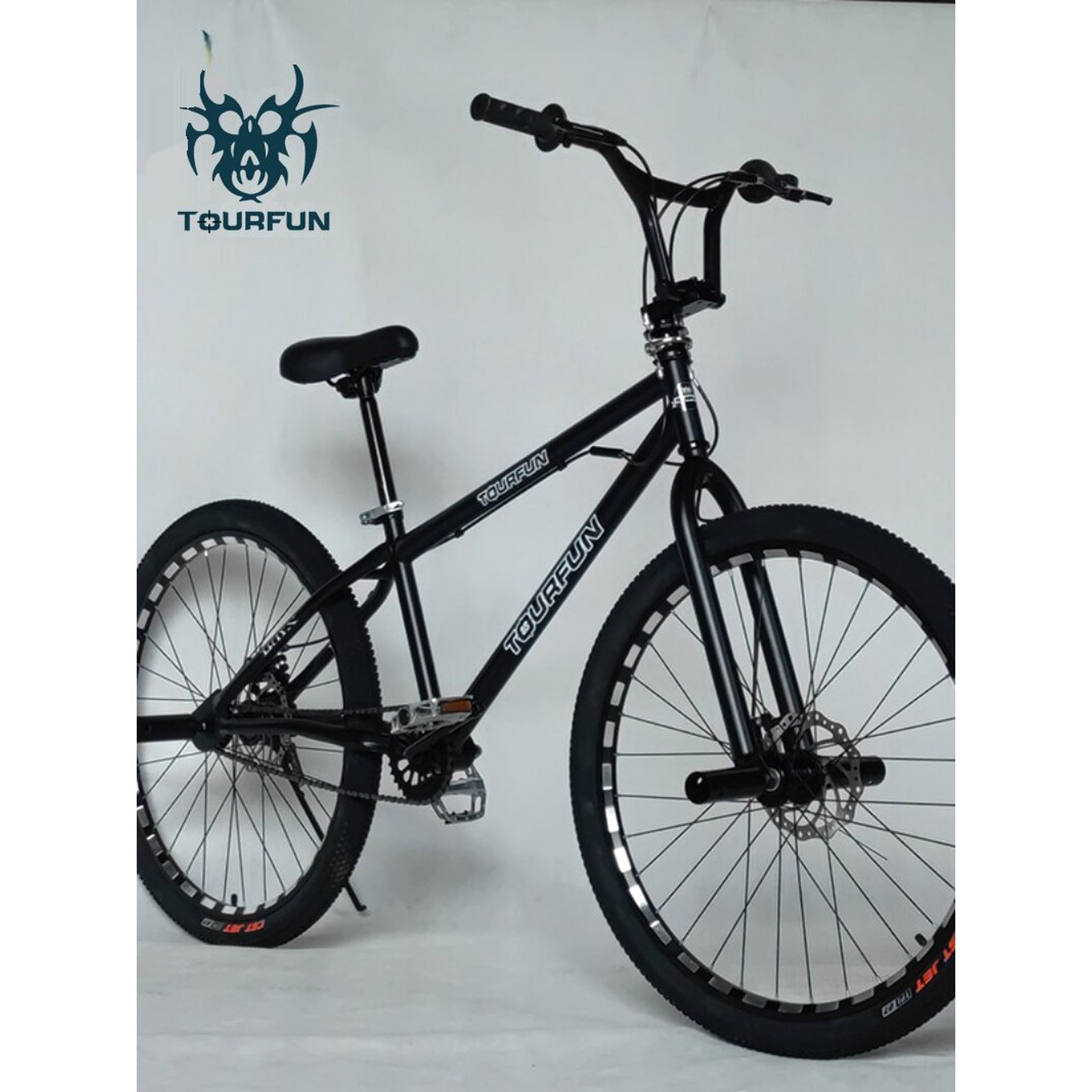 초보용 스턴트 등학생 고탄소강 26인치 자전거 트랙 흰색 퍼포먼스 BMX 스포츠 부드러움 흰색 - 상세 이미지 3