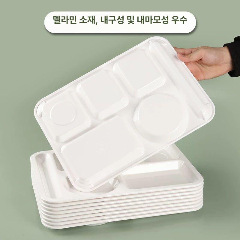 원형 급식판 멜라민 두꺼운 급식용 식당 플레이트 병원용 단체급식 절연 - 상세 이미지 4