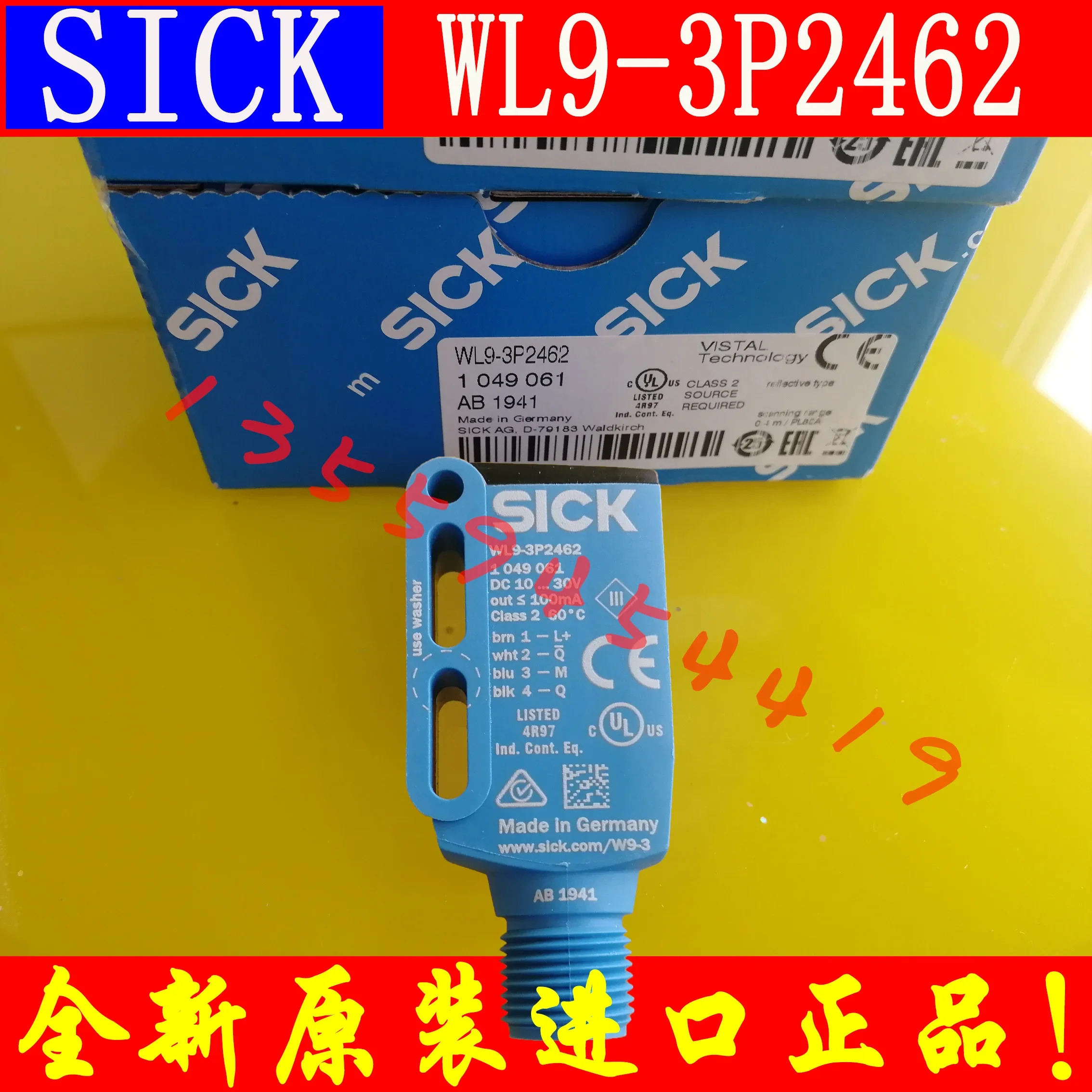 2025.4 SICK 광전센서 1049061 WL9-3P2462 원본 NPN M12