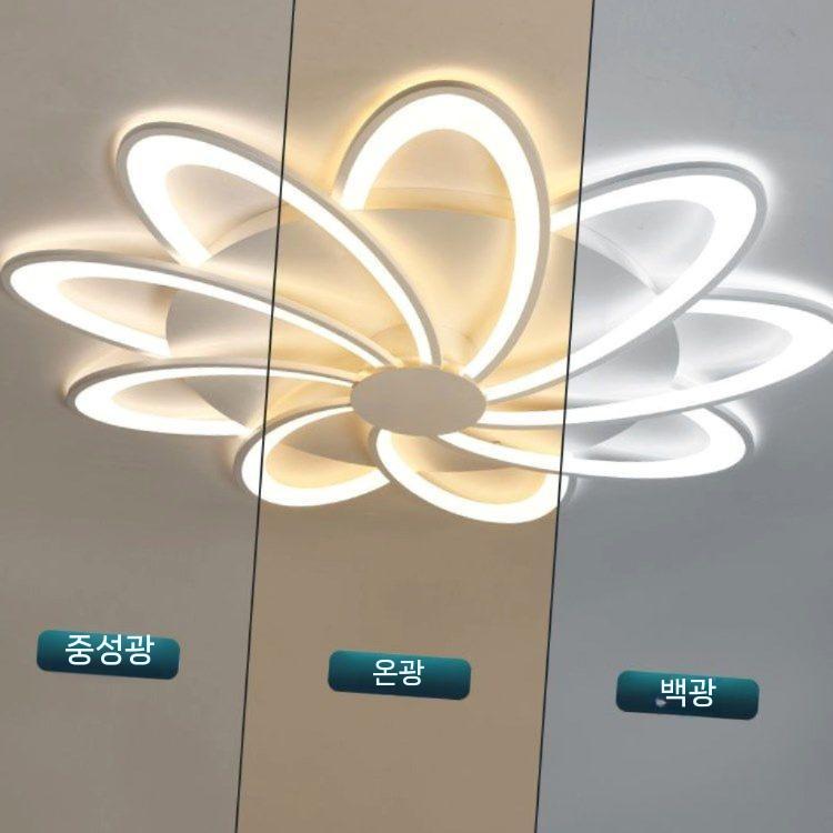 거실천장등 유럽풍 연꽃샹들리에 실링팬 조명 선풍기 천장형 씰링팬 엔틱 램프 인테리어 카페 - 상세 이미지 5