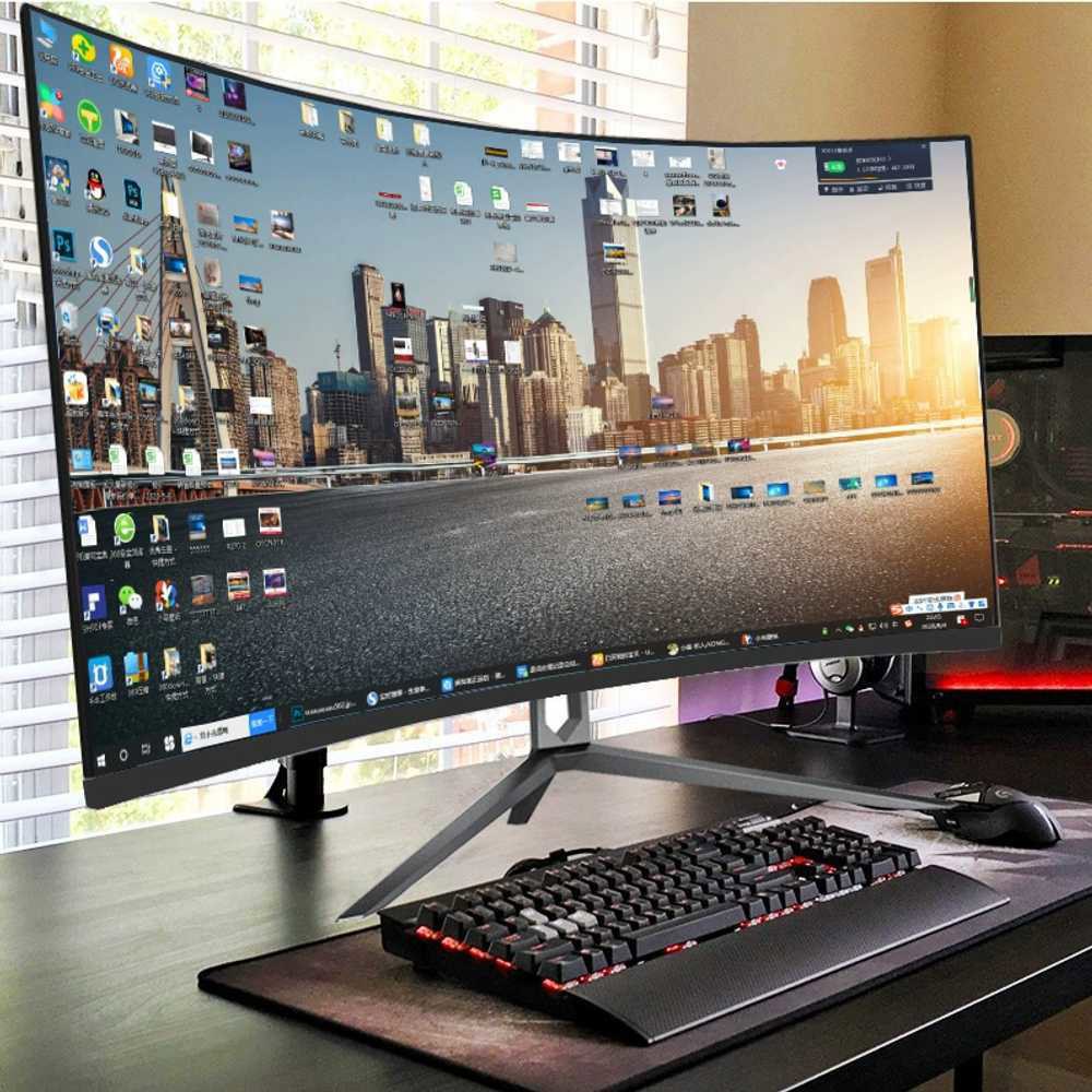 게임용 커브 KOORUI 곡면75HZ 곡면 울트라 블랙24인치 모니터 34 144hz 게이밍 오디세이 블랙24인치 곡면75HZ - 상품 이미지