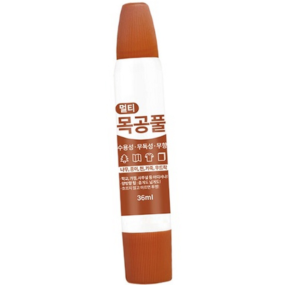 수용성초등만들기목공풀 투명건조미술수업나무접착제 종이공작목공예용다용도접착제 36g - 상품 이미지