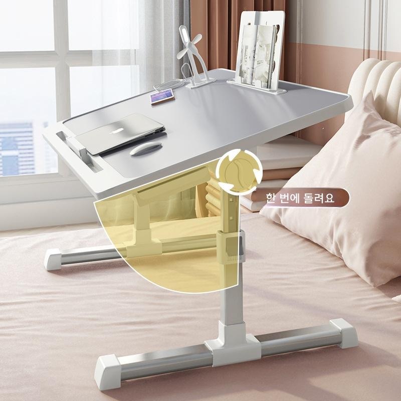 높이 조절 접이식 노트북 침대 테이블 N3 미니멀 회색 - 상세 이미지 2