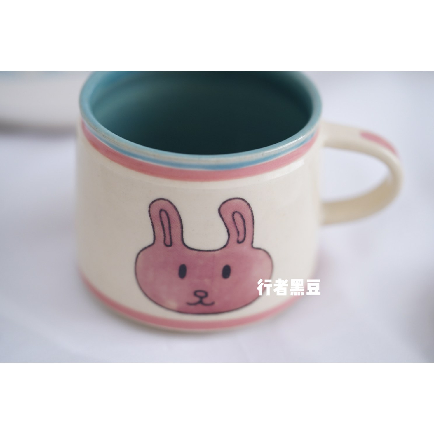 유쿠 토끼 머그컵 다이삭컵 9cm CAT 래빗 W 접시 DAISAK 33 다이삭 바나나 핑크 33 핑크 토끼 접시 약 9cm - 상세 이미지 3