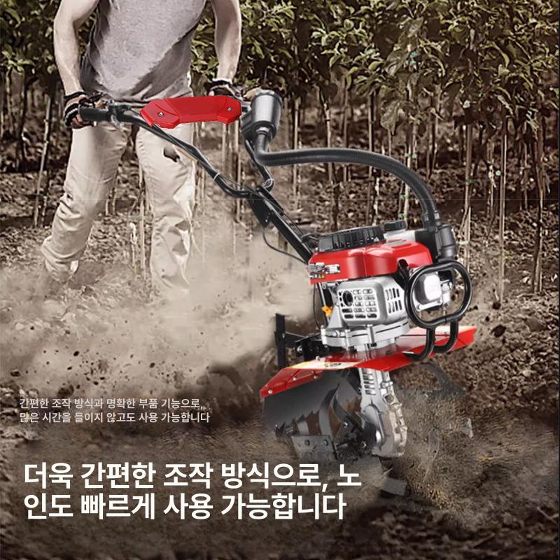 로터리 아시아관리기 가솔린 엔진 로타리 밭갈이 주말농장 경작기계 미니관리기 - 상세 이미지 2