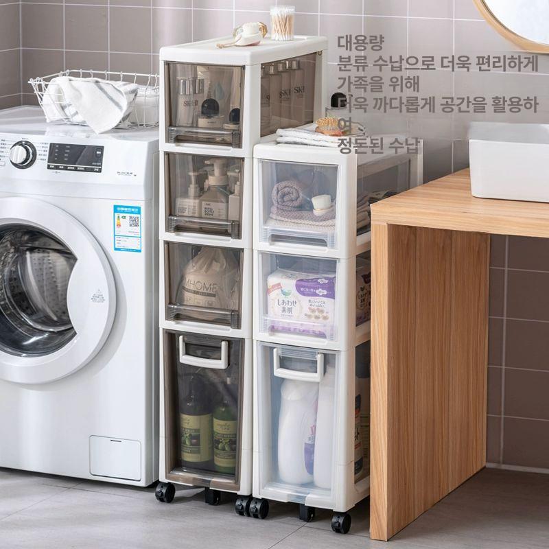 슬라이딩 수납장 틈새 부엌 팬트리장 키큰장 냉장고옆 그릇장 주방선반장 다용도장 - 상세 이미지 4