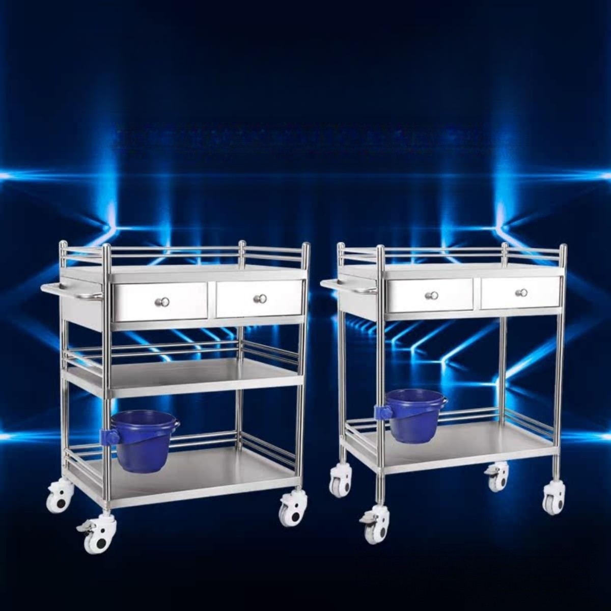병원 드레싱카트 스테인리스 이동식 트롤리 서랍 수납 식당 간호 메디컬 작업대 - 상품 이미지