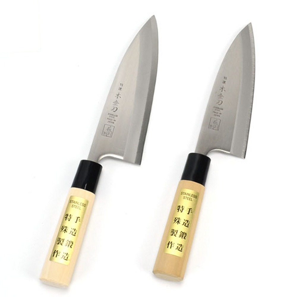 나무손잡이생선손질데바칼 스텐회뜨기일식데바 입문용가정용생선칼 135mm - 상품 이미지