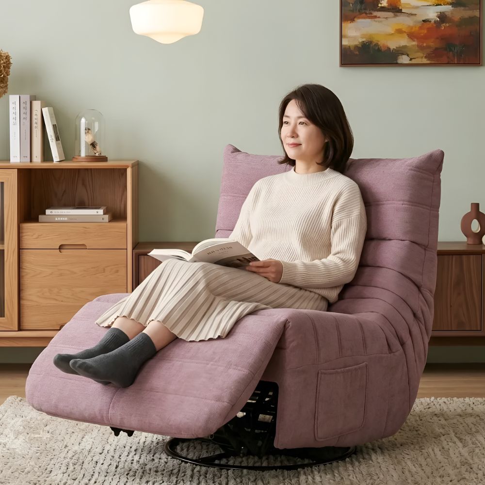 오브펄린 1인용 리클라이너 전동 무중력 가죽 소파베드 안락의자 - 상세 이미지 2