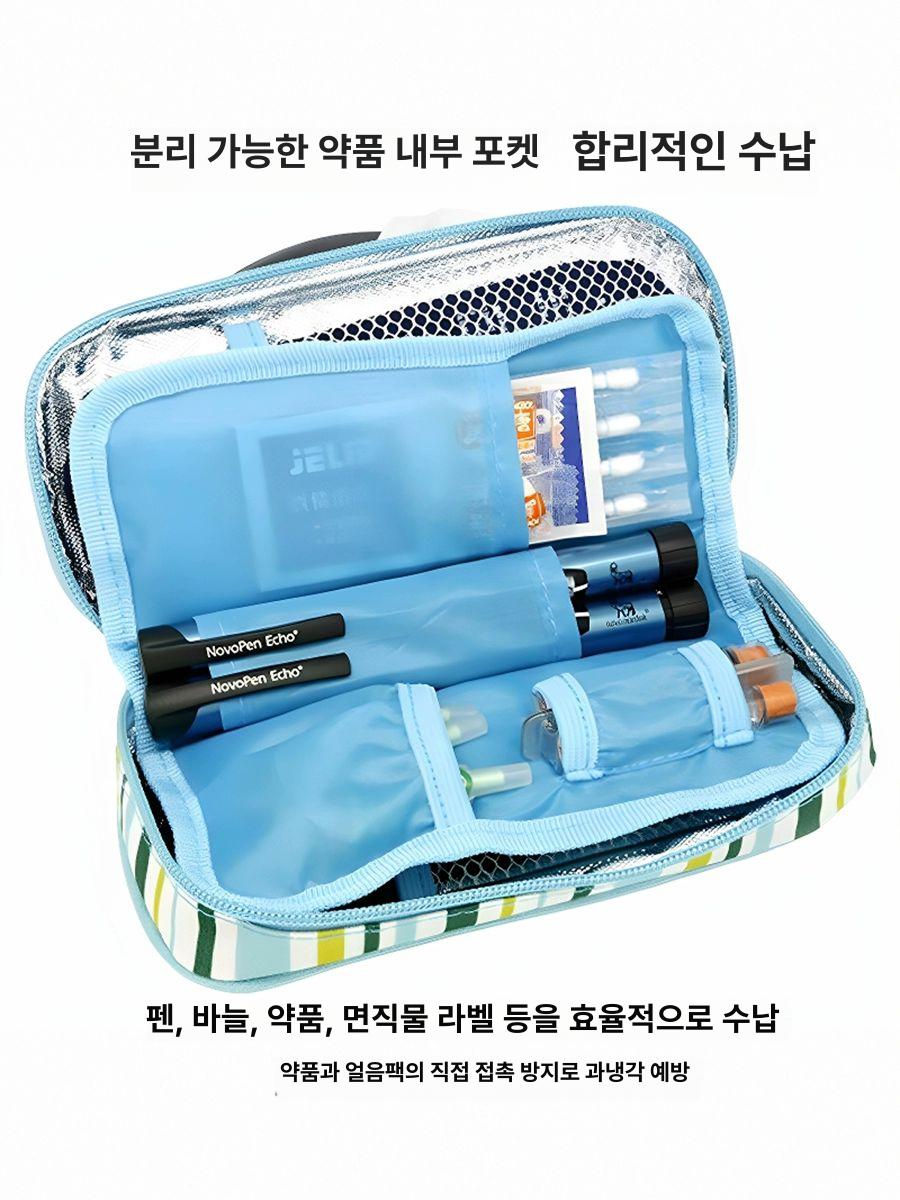 소형 가방 보냉백 약 파우치 아이스팩 쿨러백 인슐린케이스 인슐린보관함 쿨링백 상자 - 상세 이미지 3