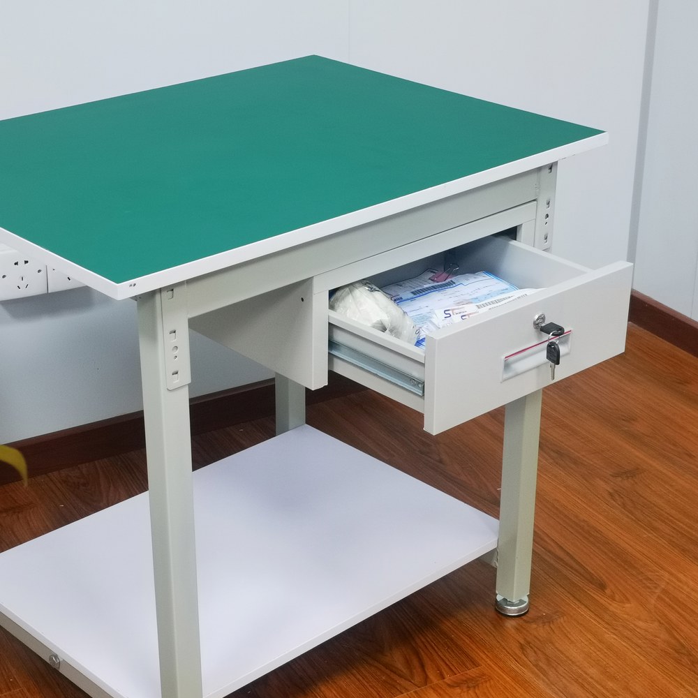 이동식 작업 테이블 검사대 산업용 2단 수리 이동 조립 80X60X75 작업대 워크벤치 이중가로80 가로60 높이75 - 상세 이미지 3