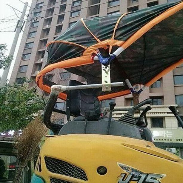 접이식 포크레인 덮개 지붕 차양 너비 햇빛 방풍 폭 우천 미니굴삭기캐노피 막이 - 상세 이미지 3