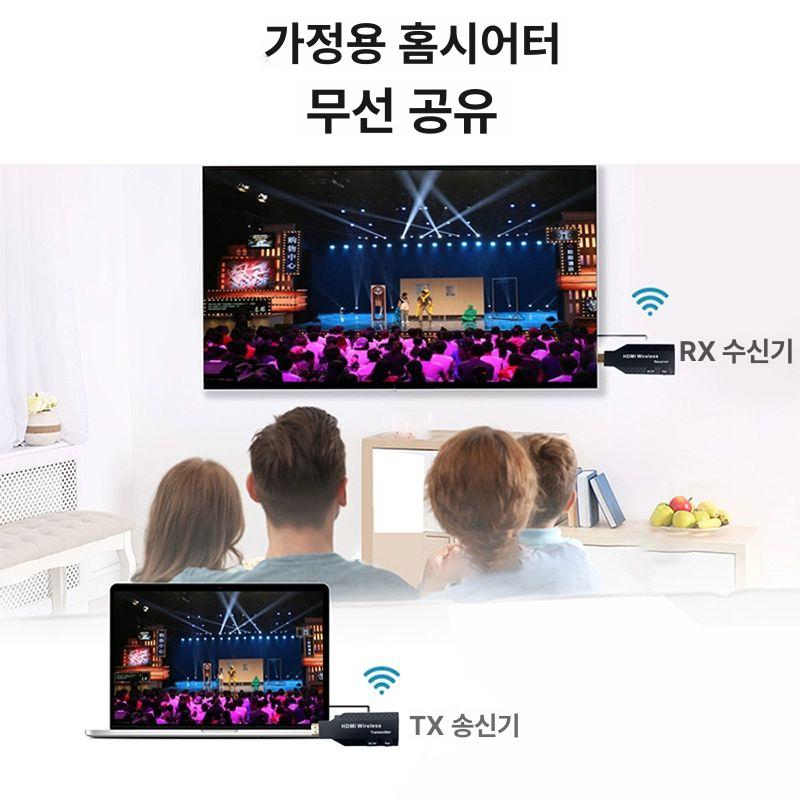 무선hdmi송수신기 무선 비디오 4k 수신기 송수신기 비디오오디오전송 강의실 미러링 전송 - 상세 이미지 3